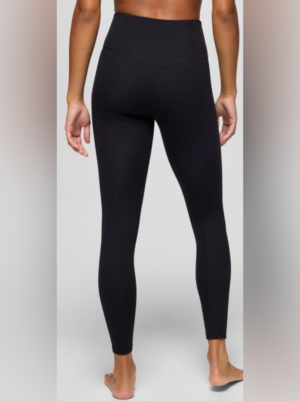 prAna Luxara Black Ribbed High-Rise Leggings. Size S - Picture 2 of 10